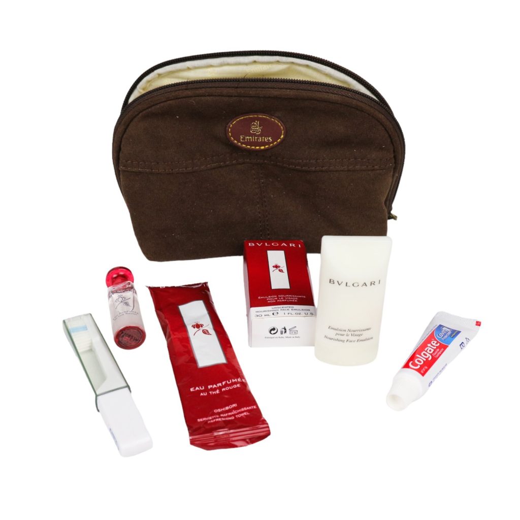 EMIRATES Airlines Bvlgari Business/First Class Men's Toiletries Amenity Bag