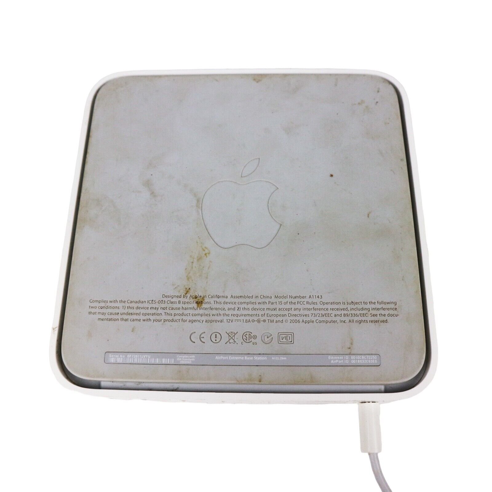 Apple AirPort Extreme A1143 Time Machine Compatible with Genuine Adapter - Image 6