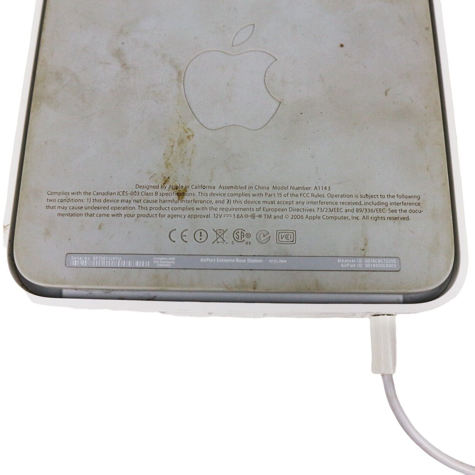 Apple AirPort Extreme A1143 Time Machine Compatible with Genuine Adapter - Image 8