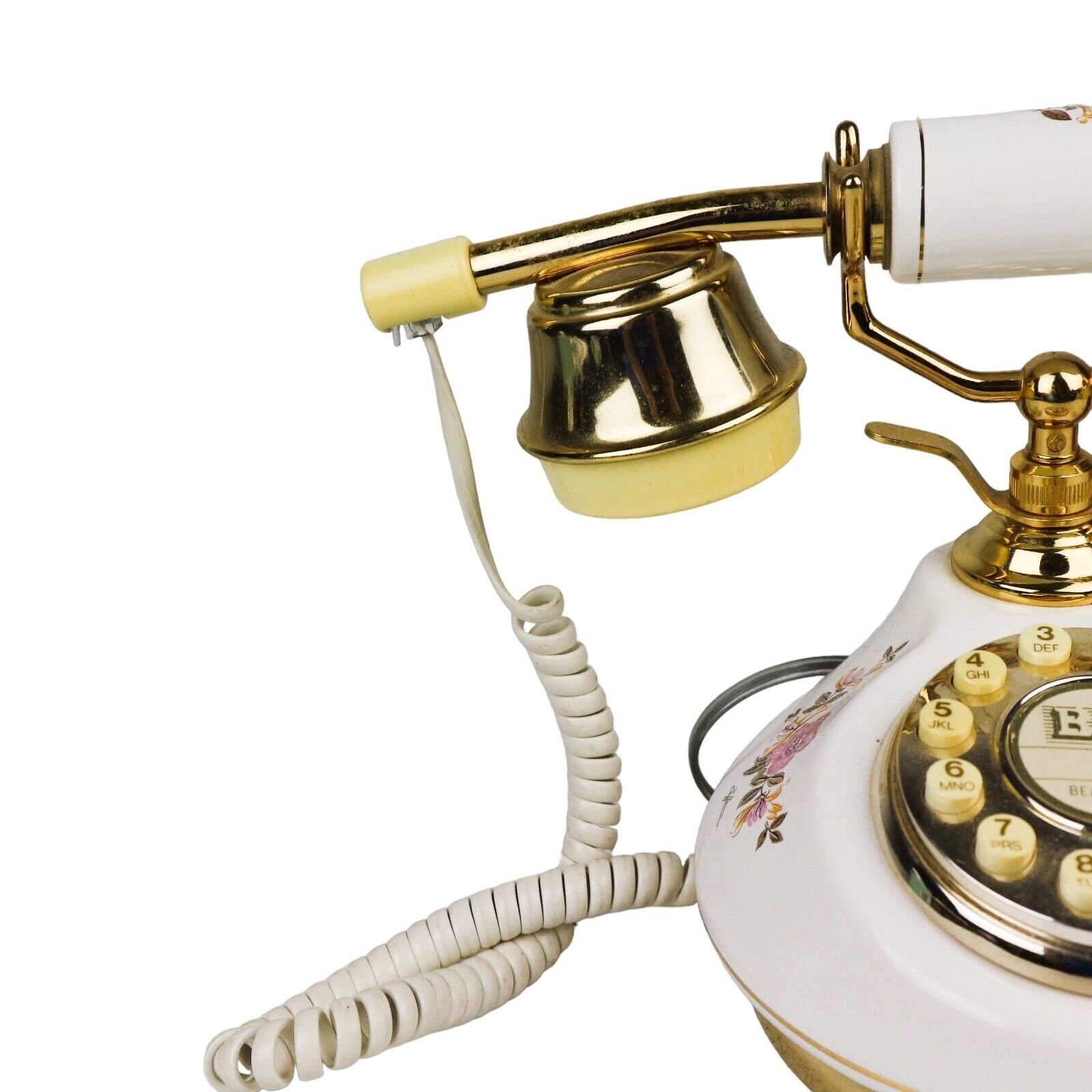 French Style Porcelain Telephone with a Rose Floral Design - Image 2