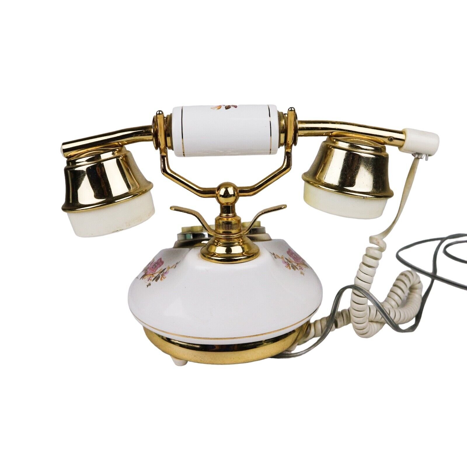 French Style Porcelain Telephone with a Rose Floral Design - Image 6