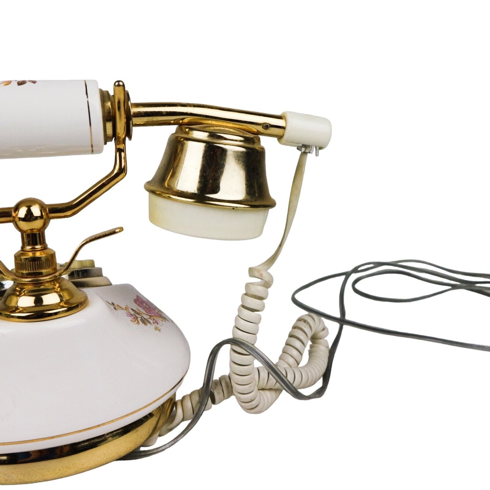 French Style Porcelain Telephone with a Rose Floral Design - Image 8