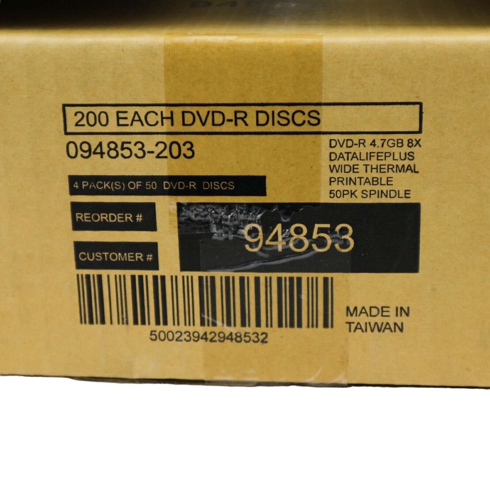 Verbatim 94853 DataLife DVD-R Wide 4.7GB 4x50Pk White Printable - 200 DISCS - Image 5