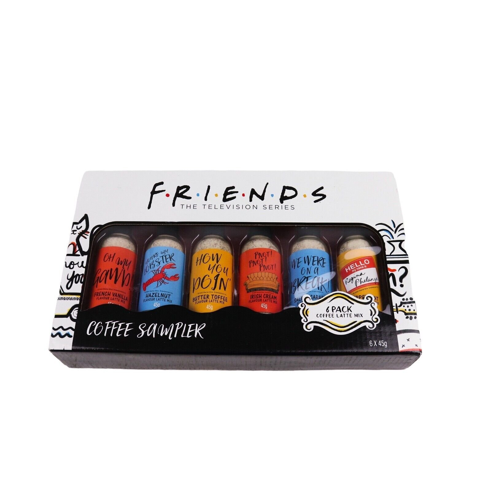 Friends Television Series Coffee Sampler Latte Mix 6pk Bottles Asstd Flavors NIB - Image 2
