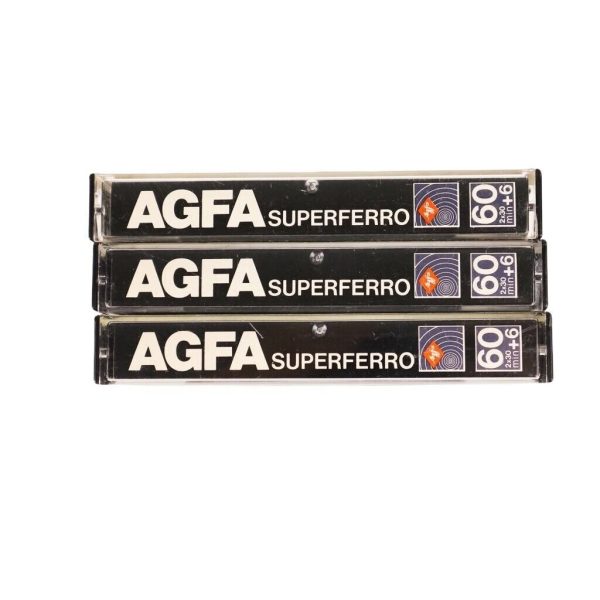 Agfa Superferro Type I 60+6 Audio Cassettes Lot Of 3 Used - photo 1