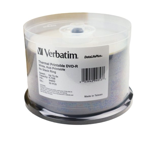 Verbatim DataLifePlus DVD-R 4.7GB Printable 200-Pack New - photo 3