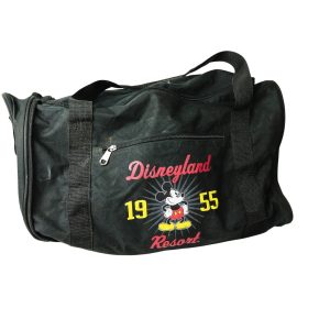 Disneyland Resort Mickey Mouse 1955 Black Collapsible Duffel Bag Travel Tote