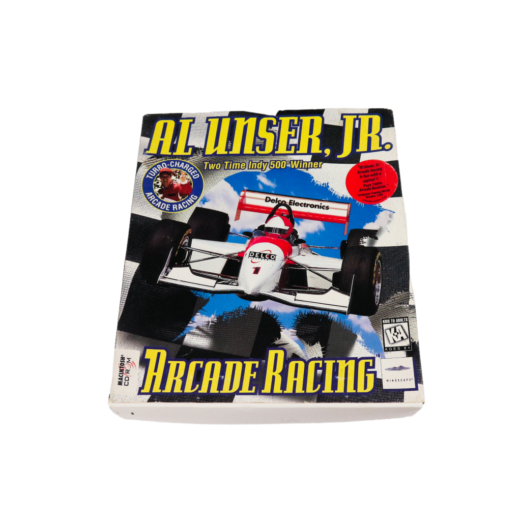 Al Unser, Jr. - Arcade Racing MAC CD-Rom - * EMPTY BOX * + EXTRAS