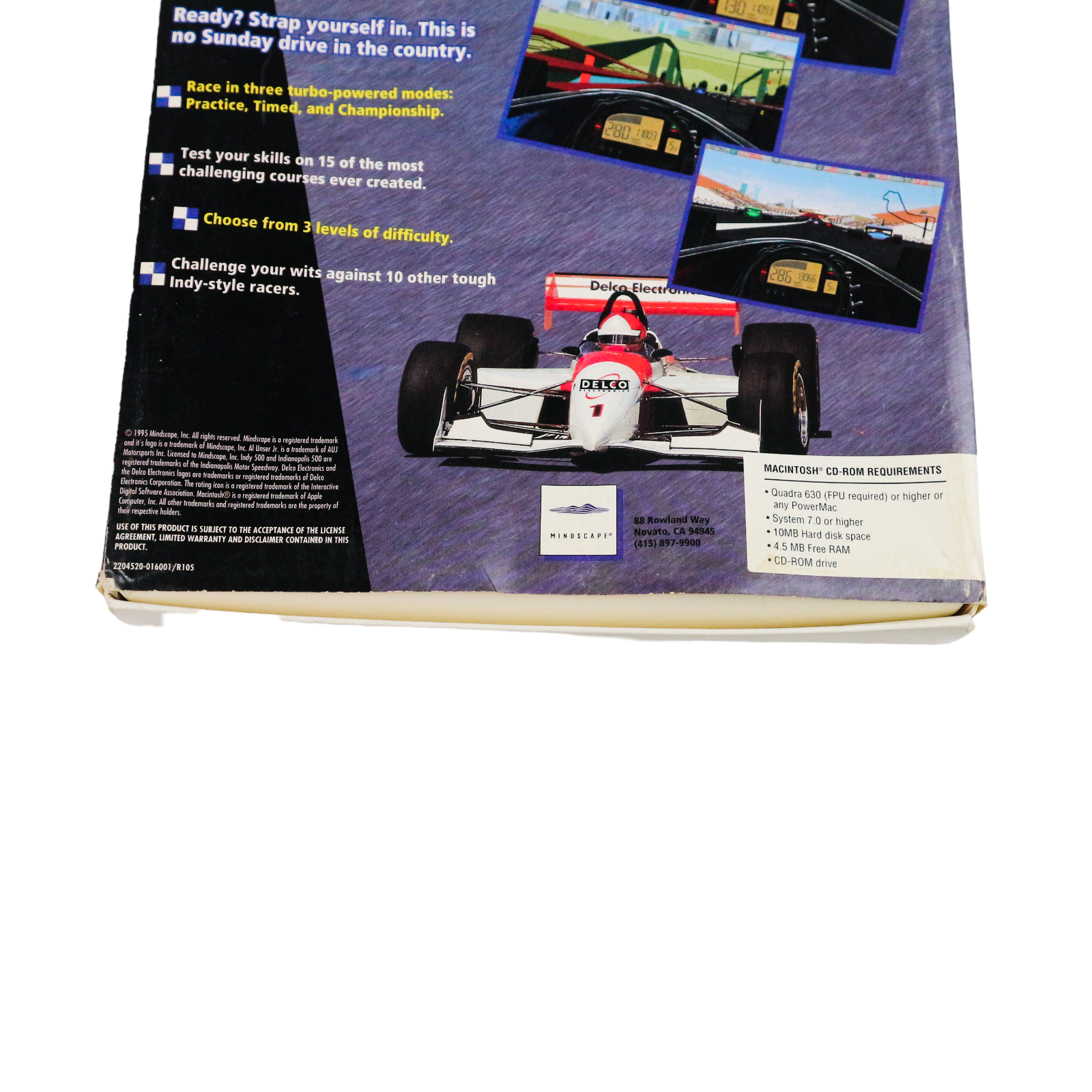 Al Unser, Jr. - Arcade Racing MAC CD-Rom - * EMPTY BOX * + EXTRAS - Image 6