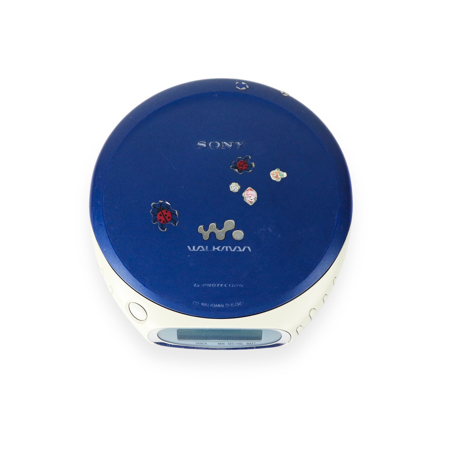 Vintage Sony CD Walkman D-EJ361 Blue - Turns On - Clicking Noise - Sold As IS