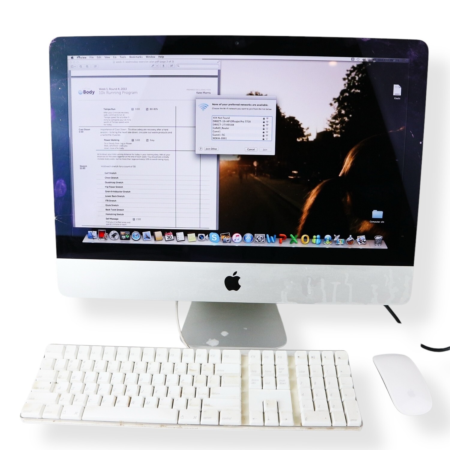 Apple iMac 21.5" 2012, i5 2.7GHz 8GB Ram + wired keyboard + wireless mouse