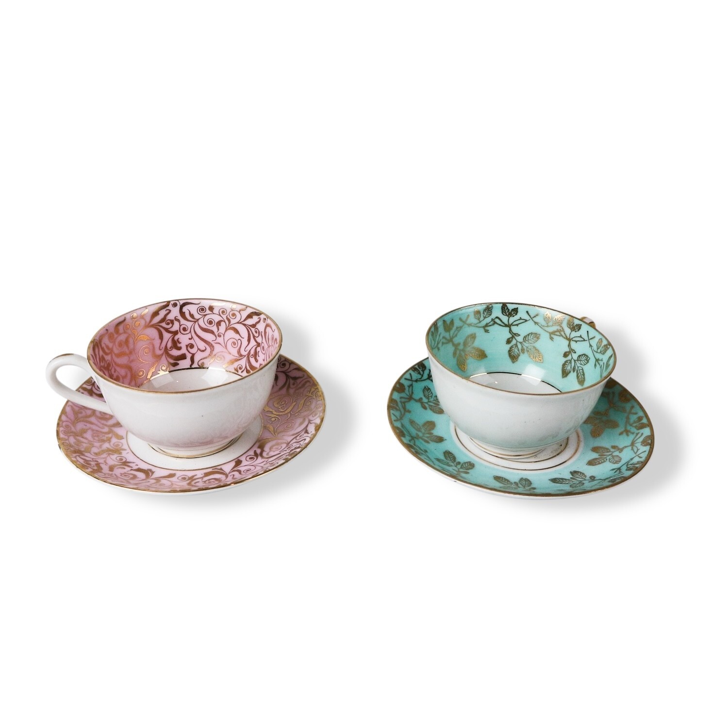 2x Bavaria Demitasse Cup & Saucer Kronach Porcelain West Germany