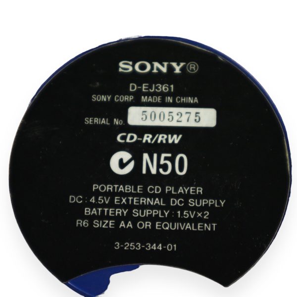 Sony CD Walkman D-EJ361 Blue G-Protection For Parts - photo 8
