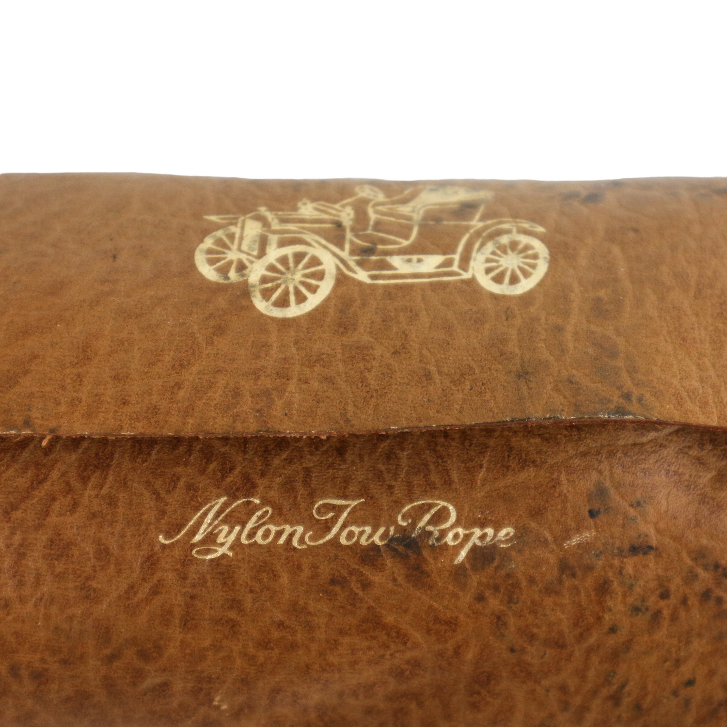 Antique (?) Tow Rope (unused) By Lancer Leather Craftsmen with Leather Pouch - Image 4