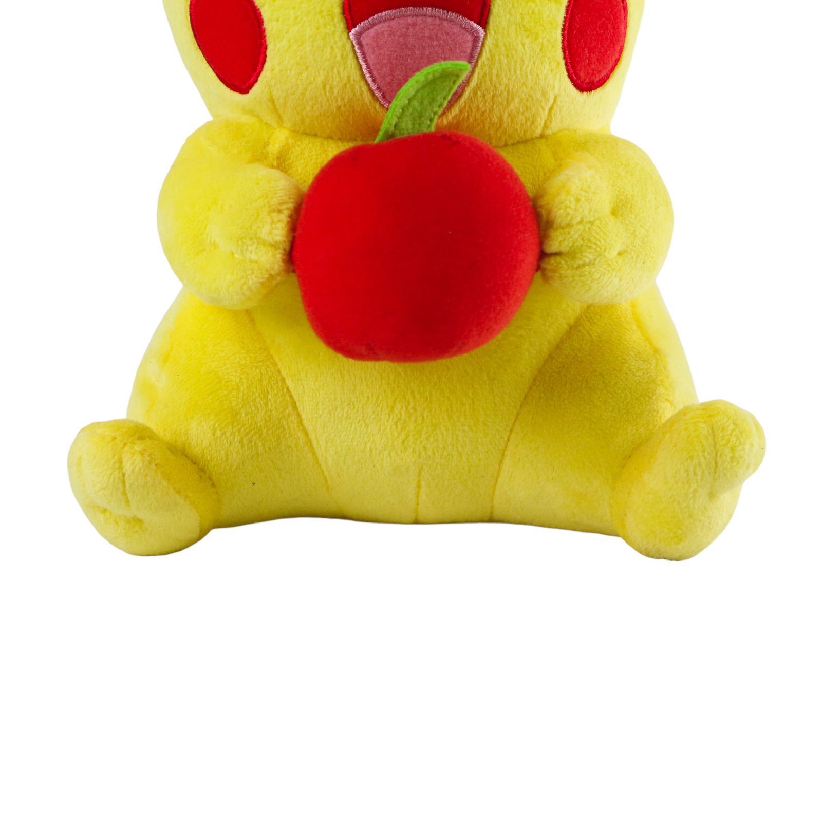 Pokemon PIKACHU Stuffed Plush Doll with Apple Laughing TOMY 2015 - 25cm - 10inch - Image 4