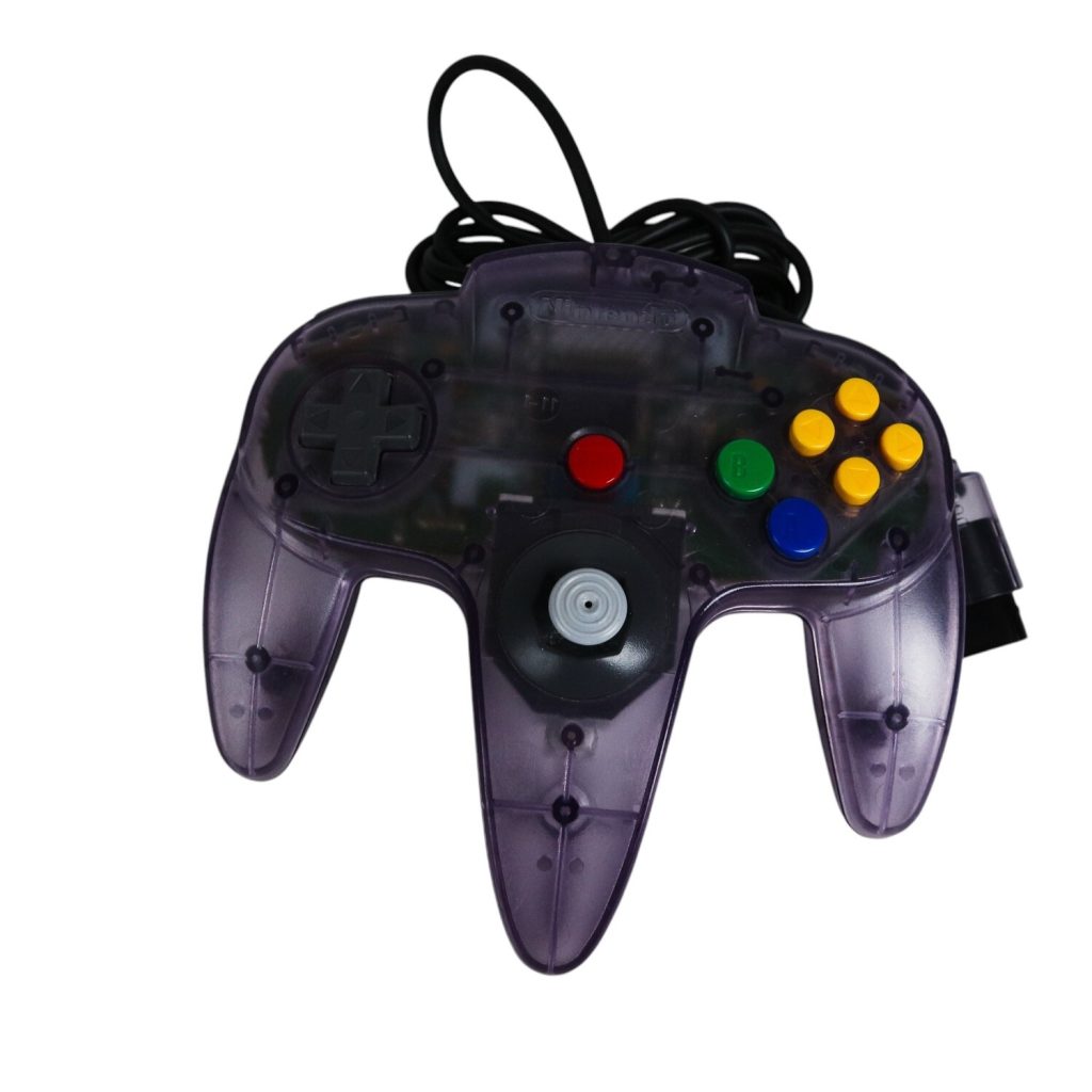 Genuine Clear Atomic Purple Nintendo 64 N64 Controller - tested and working