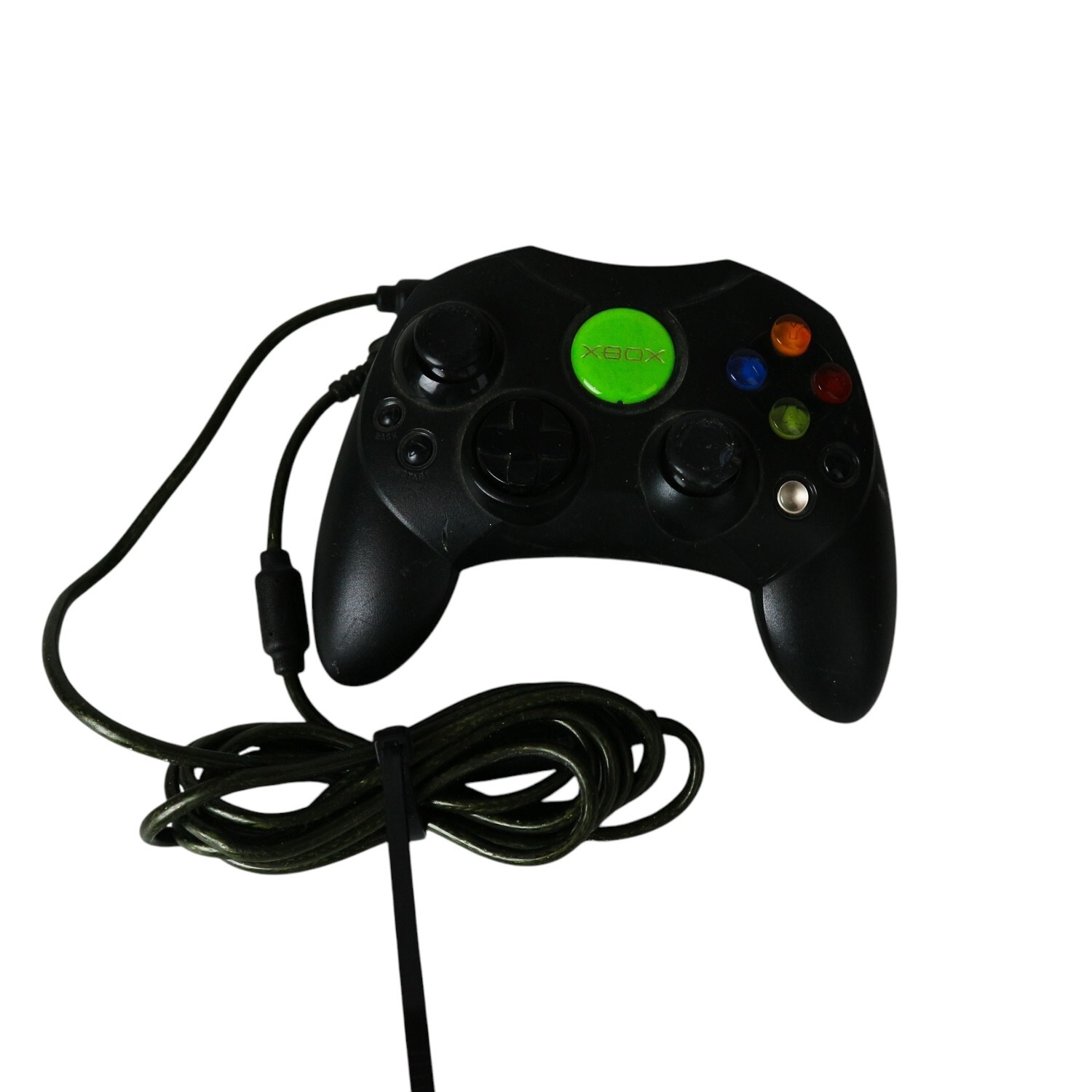 Xbox Controller Genuine Microsoft X08-19383 Black Wired Original Retro - 1st Gen
