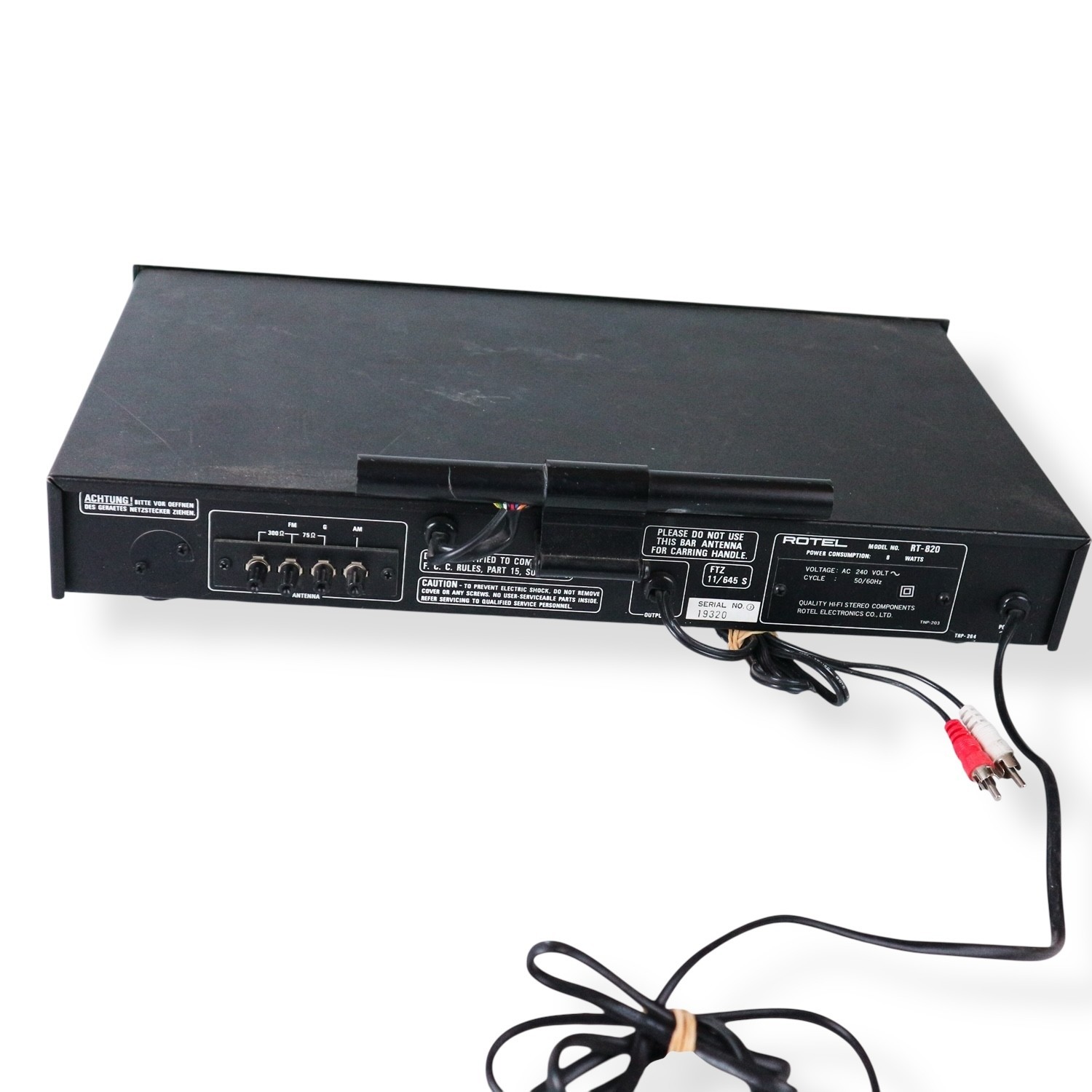 Rotel RT-820 AM / FM Stereo Tuner TESTED - Image 6