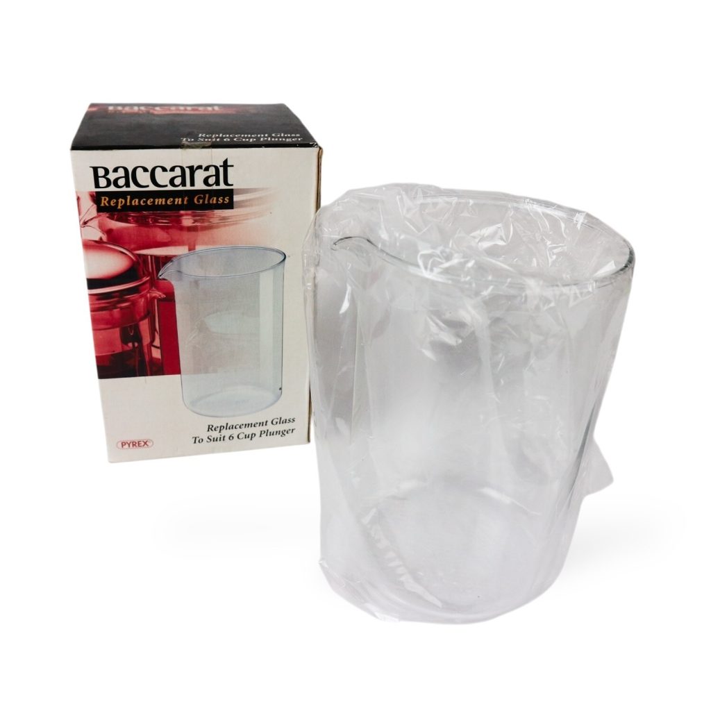 NEW BACCARAT REPLACEMENT PYREX GLASS FOR 6 CUP COFFEE PLUNGER MADE IN FRANCE