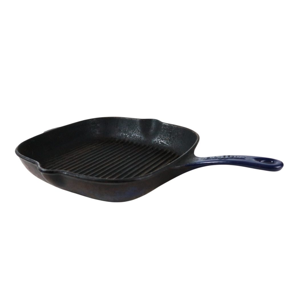 Chasseur Cast Iron Skillet Griddle Pan Square BLUE Made France