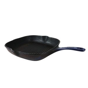 Chasseur Cast Iron Skillet Griddle Pan Square BLUE Made France